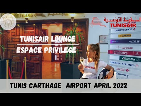 Tunisair Espace Privilege Lounge | Lufthansa Vertragslounge | Aeroporto de Tunis Carthage | abril de 2022