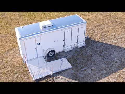 ADA Portable Restroom Trailer + 4 Station | Comfort Beach Series