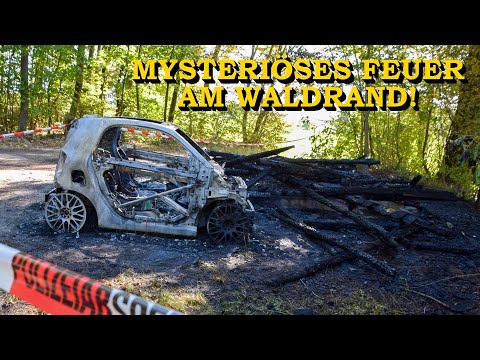 [MYSTERIÖSES FEUER AM WALDRAND] - ELEKTROAUTO + GRILLHÜTTE IN FLAMMEN - | WAS IST HIER PASSIERT?