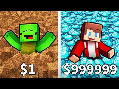 Mikey & JJ: 1.000.000 DIRT vs 1.000.000 DIANOND (Maizen Minecraft)