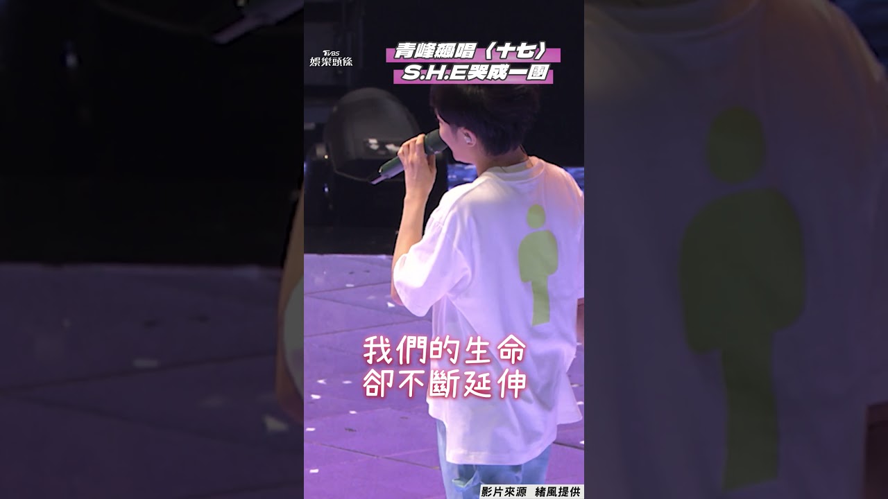 影音/S.H.E蘇打綠演唱會驚喜合體! 青峰飆唱〈十七〉逼哭Selina