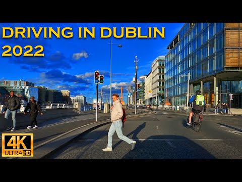 🇮🇪[4K DASHCAM] SUMMER EVENING DRIVE IN DUBLIN CITY CENTRE 4K UHD DRIVING TOUR IRELAND DASH CAM 2022