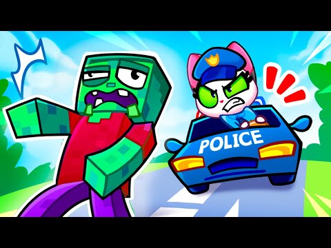 Purr-Purr Tails - HELP! I'm in Minecraft World! 🙀💟 Stranger Danger and Police Car 🚨 by Purr-Purr Tails