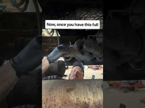 Slip yoke lubrication! #dieselmechanic #peterbilt #mechanic #maintenance #379peterbilt #trucking