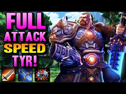 FULL ATTACK SPEED TYRS AUTOS ARE HILARIOUS IN RANKED! - Masters Ranked Duel - SMITE