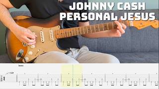 Johnny Cash - Personal Jesus - Guitar #cover / #lesson w/TABS
