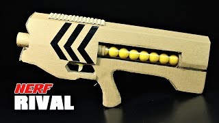 How To Make Nerf Rival Zeus Gun That SH00TS From Cardboard