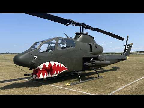 AH-1 Cobra Attack Helicopter Arrives at Duxford for UK Display Debut