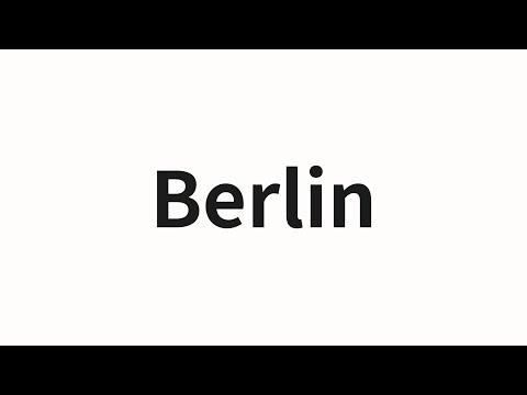 How to pronounce Berlin | Berlin (Berlin in Chinese)