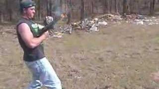 Burning AK47 - 300 Rounds & on Fire