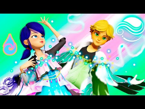 [Miraculous Ladybug] ELEMENTAL POWERS | Marinette = Water | Adrien = Wind (new TRANSFORMATIONS)