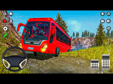 Mud Euro Bus Offroad Driving Simulator - Mountain Uphill Coach Bus Driver - Android Gameplay | 3