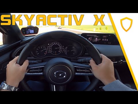 Mazda 3 e-Skyactiv X 2.0 - POV Top Speed Drive incl. 0-100 km/h 100--200 km/h