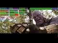 Avengers vs Thanos (Battle in Wakanda) With Healthbars Part 1