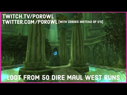 WoW Gold Farm | Loot From 50 Dire Maul West Runs | 321,720g - 346,720g | 6,435g - 6,935g Per Run.