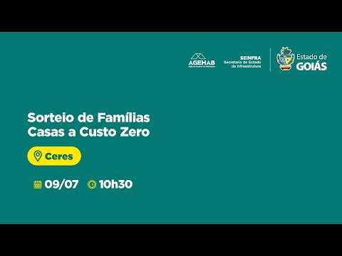 Sorteio de Famílias - Ceres