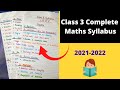 3rd Class Syllabus Of Maths Class 3 Syllabus Of Maths Class 3 Syllabus Maths