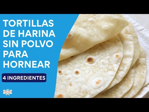 Receta fácil de TORTILLAS DE HARINA | SIN POLVO PARA HORNEAR