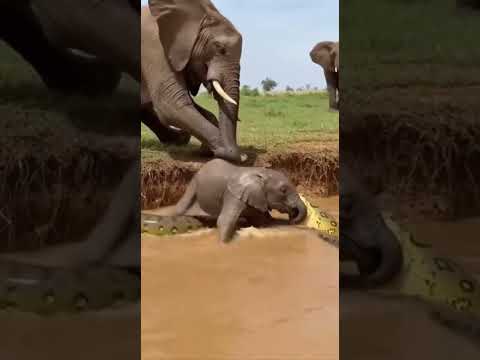 Mother Protects Infant from Jungle Threat