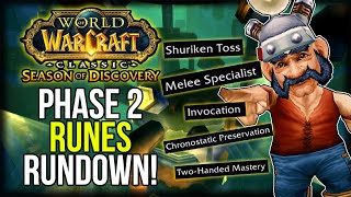 ALL (confirmed) Runes For Phase 2 | Season of Discovery | Classic WoW