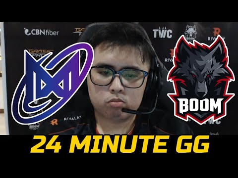 BOOM VS NIGMA GALAXY SEA GAME 3 - 24 MINUTE GG STOMP