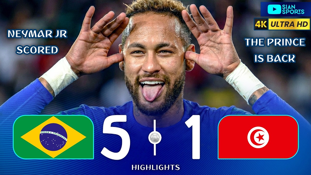 NEYMAR PUT ON A SHOW AND THE BRAZILIAN NATIONAL TEAM HUMILIATED TUNISIA WITH A HISTORIC VICTORY!