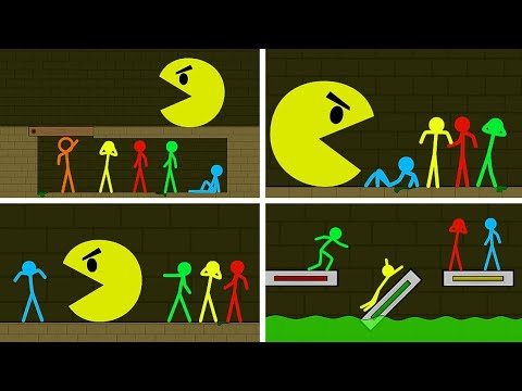 Red and Blue , Stickman Animation - Part 1-5 (FAN MADE)