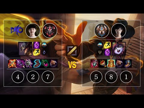 DMO xiye Twisted Fate vs knight Lulu Mid - KR GrandMaster Patch 10.11