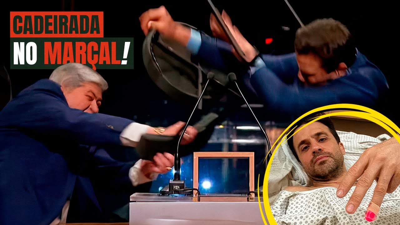 BIZARRO! DATENA DEU UMA CADEIRADA NO PABLO MARÇAL