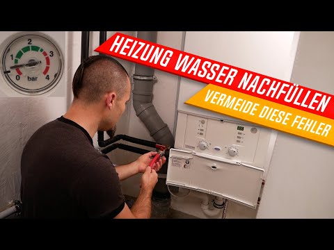 Heizungswasser nachfüllen, Heizung befüllen, Gastherme Druck zu niedrig, Heizkosten einsparen!