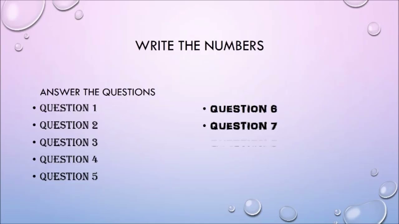 Dictation -  Telephone numbers for ESL class.