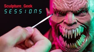 Sculpting Baraka from Mortal Kombat 11 in clay Sculpture_Geek Sessions Episode 4