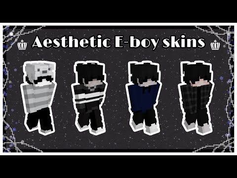 Aesthetic e-boy minecraft skins w/ download links!