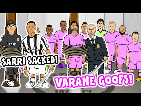 😲Varane Mistakes! Sarri Sacked!😲 (Champions League Parody Man City vs Real Madrid Juventus Lyon)