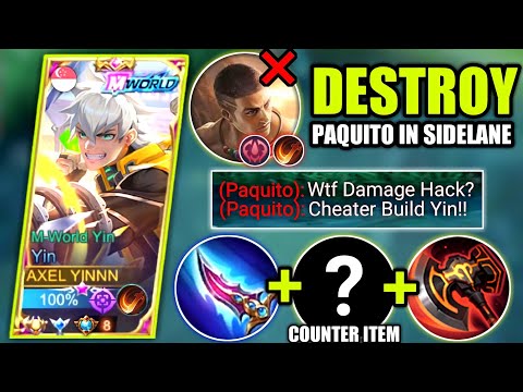 YIN VS FAST HAND PAQUITO | SIDELANE BEST BUILD AND EMBLEM | MOBILE LEGENDS