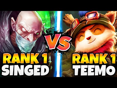 WHEN RANK 1 SINGED GOES UP AGAINST RANK 1 TEEMO (ANNOYING ONE TRICK BATTLE)