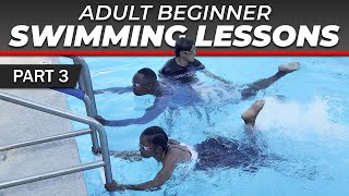 Douglas & Afia Learn Swimming | Adult Beginner Swimming Lessons Part 3