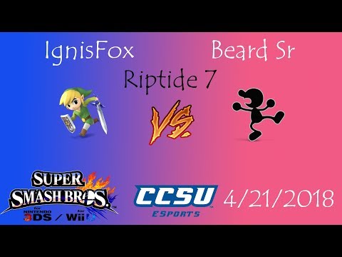 Riptide 7 CCSU Smash 4 - (Losers Finals) IgnisFox (Toon Link) vs Beard Sr (Mr Game & Watch)