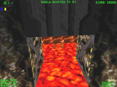 Descent II, Level 19, insane difficulty, cold start, no death, full rescue, 191HP at exit
