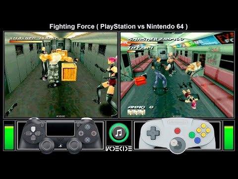 Fighting Force (PlayStation vs Nintendo 64) Gameplay Comparison