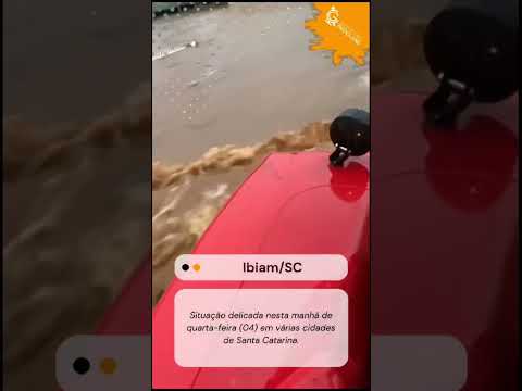 Ibiam / SC enchente deixa a cidade alagada na manhã de 04/10/2023