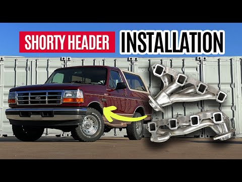 OBS Ford Bronco & Lightning: 5.8L Factory Manifold Removal & Shorty Header Install