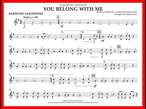 You Belong With Me (Bari Saxophone) arr. by Doug Adams