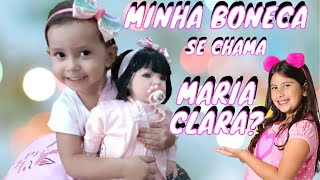 BEB REBORN - Ganhei uma boneca reborn, ser que vou chama-la de Maria Clara?