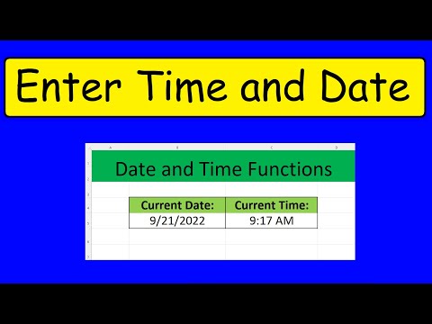 How To Quickly Enter The Current Date and Time In Excel