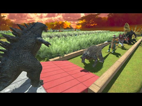 GODZILLA 2014 VS GHIDORAH Oasis DEATH RUN - Animal Revolt Battle Simulator