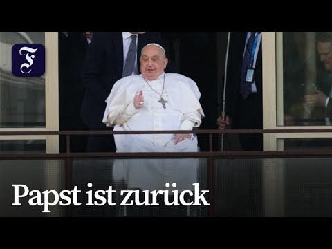 Pope Francis's first appearance after serious illness