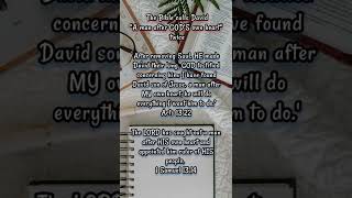 A MAN AFTER GOD'S OWN HEART. BIBLE VERSES