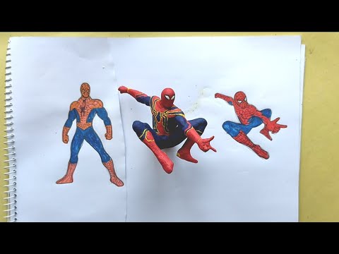 ARTBIT -SPIDERMAN POSE- COLORING INTO IRON SPIDER -VLOG 19