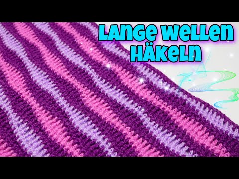 Einfaches Deckenmuster | Lange Wellen  - Häkeln